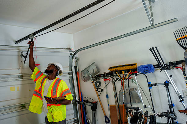 Professional Garage Door Installation technician working in Lincoln Park, NJ